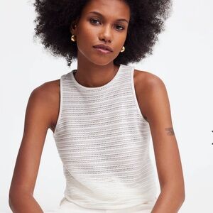 Madewell Crochet Knit Cutaway Tank Sz XS. NWT
